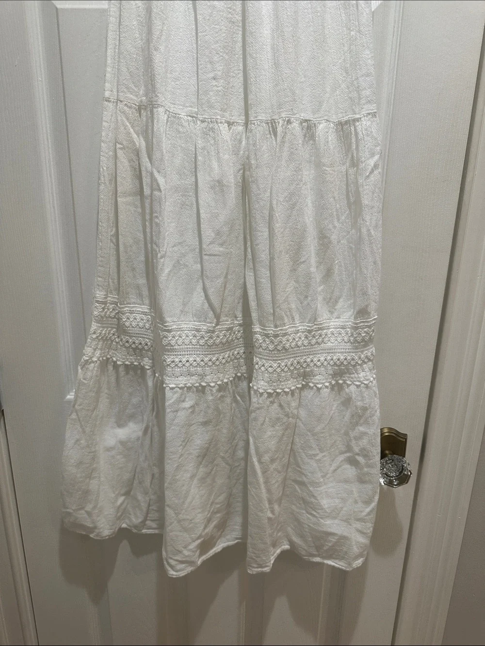 White Maxi Strapless Boho Dress